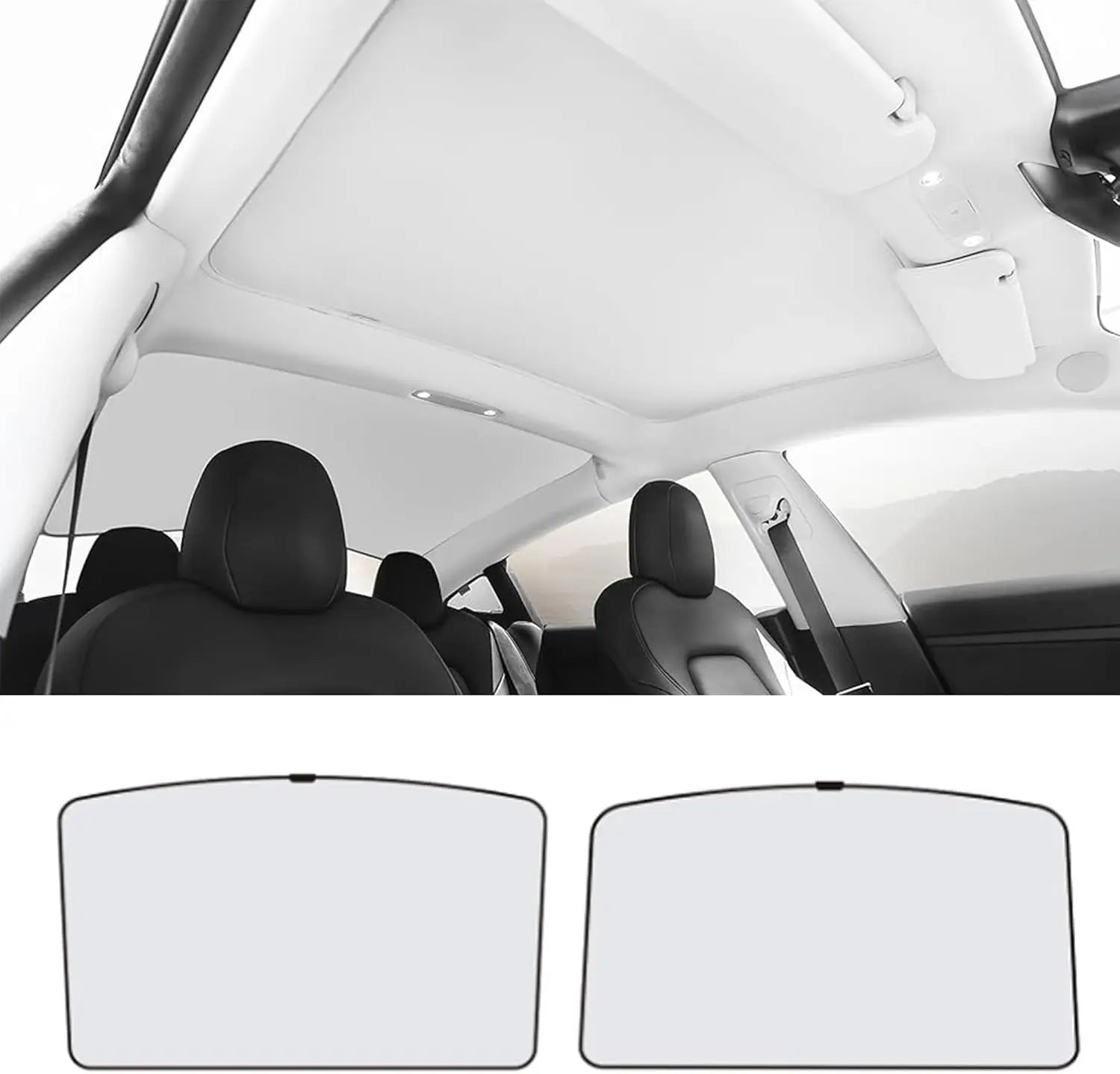 Sun Shade for Tesla Model 3 Y YL Juniper Highland 2025-2020 2026 Upgrade Ice Cloth Buckle Sun Glass Front Rear Sunroof Skylight