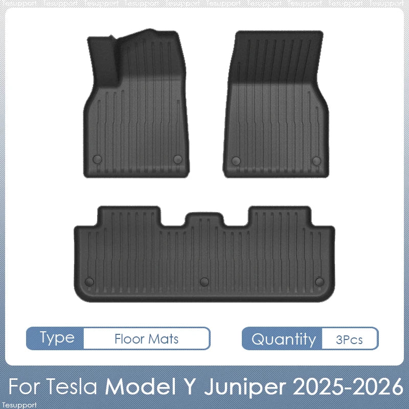 For Tesla Model Y Juniper Accessories 2025 2026 TPE Floor Mats Cargo Liner Waterproof Trunk Mat for Tesla Model Y Juniper 2026
