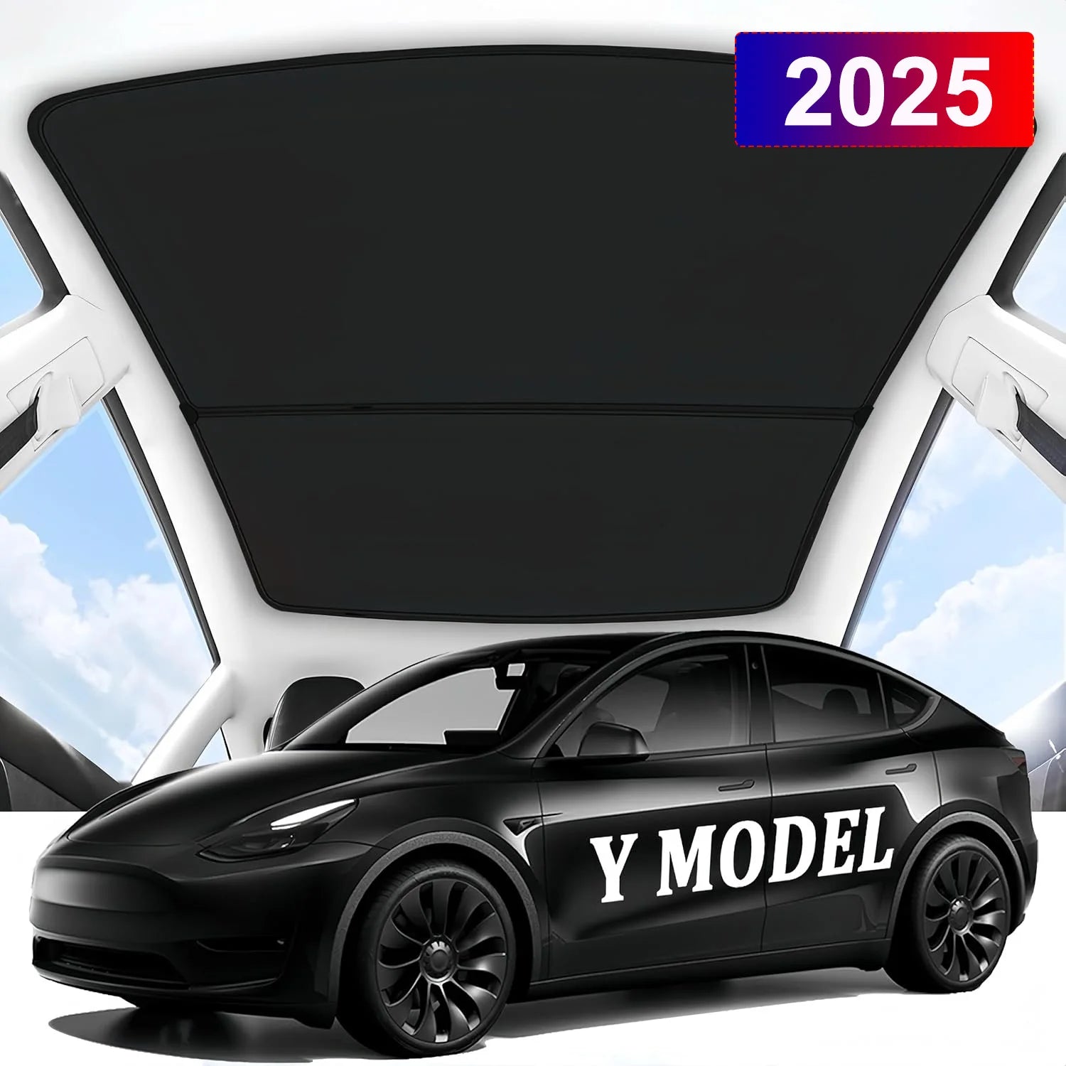 Sun Shade for Tesla Model 3 Y YL Juniper Highland 2025-2020 2026 Upgrade Ice Cloth Buckle Sun Glass Front Rear Sunroof Skylight
