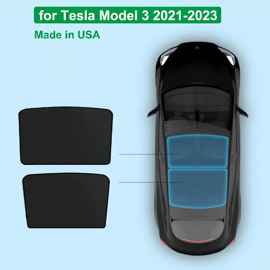 Sun Shade for Tesla Model 3 Y YL Juniper Highland 2025-2020 2026 Upgrade Ice Cloth Buckle Sun Glass Front Rear Sunroof Skylight