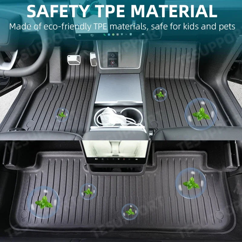 For Tesla Model Y Juniper Accessories 2025 2026 TPE Floor Mats Cargo Liner Waterproof Trunk Mat for Tesla Model Y Juniper 2026