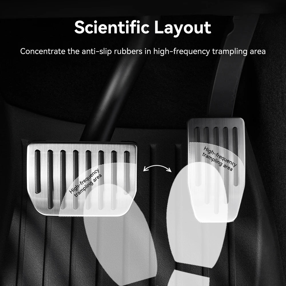 for Tesla Model 3 Y/YL Highland Juniper 2019-2026 Foot Pedals Snap-Fit Install Alloy Gas Fuel Brake Accelerator Pedal Cover